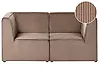 Modular Sofa 2 Seater LEMVIG Corduroy Dark Beige
