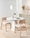 Set of 2 Dining Chairs MILLS Boucle Light Brown/ Light Beige