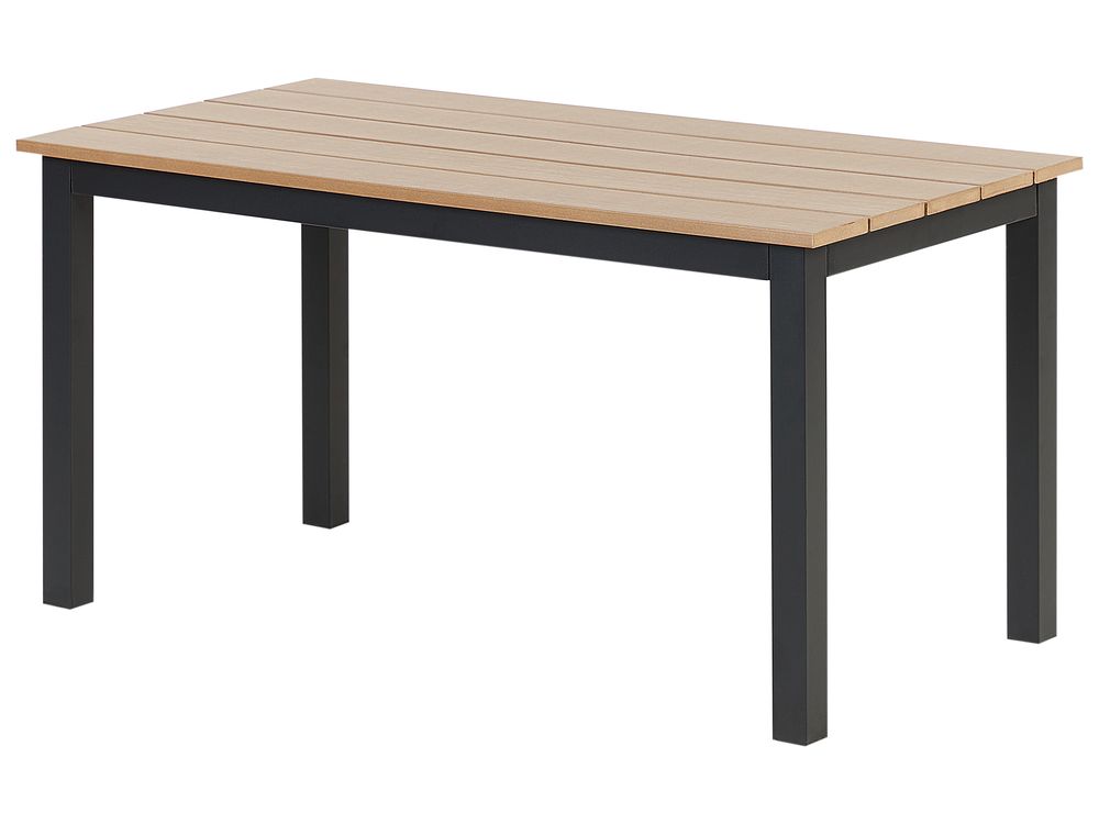Garden Dining Table MESSINA 100 cm 52 cm Black