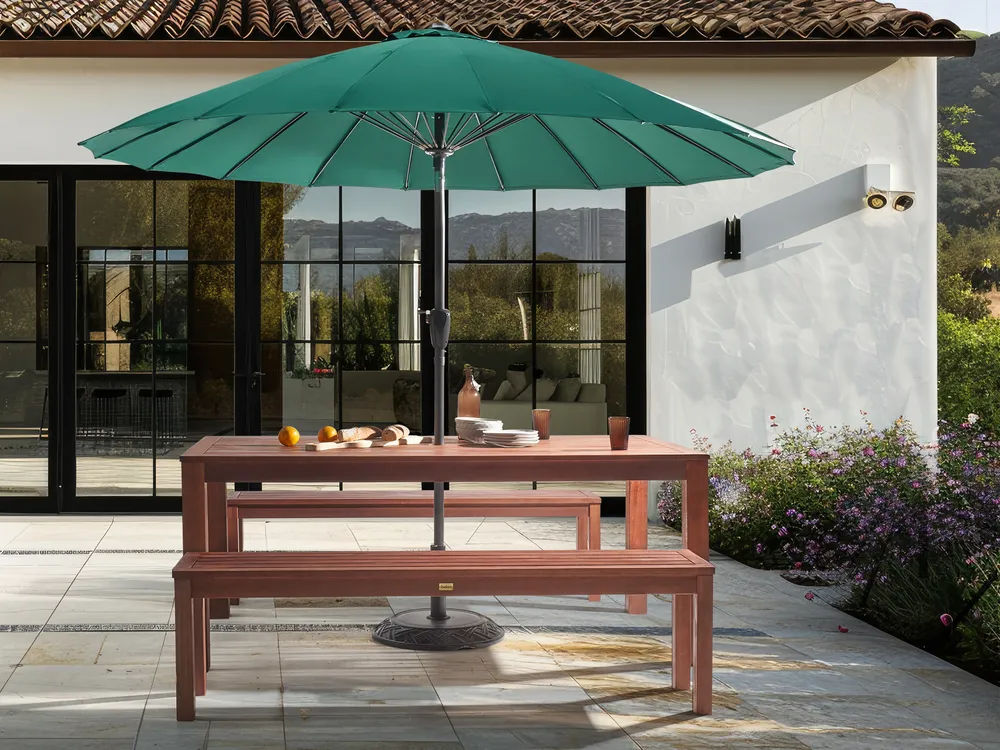 Garden Dining Table TUSCANIA 180 cm 100 cm Eucalyptus Wood Dark Brown