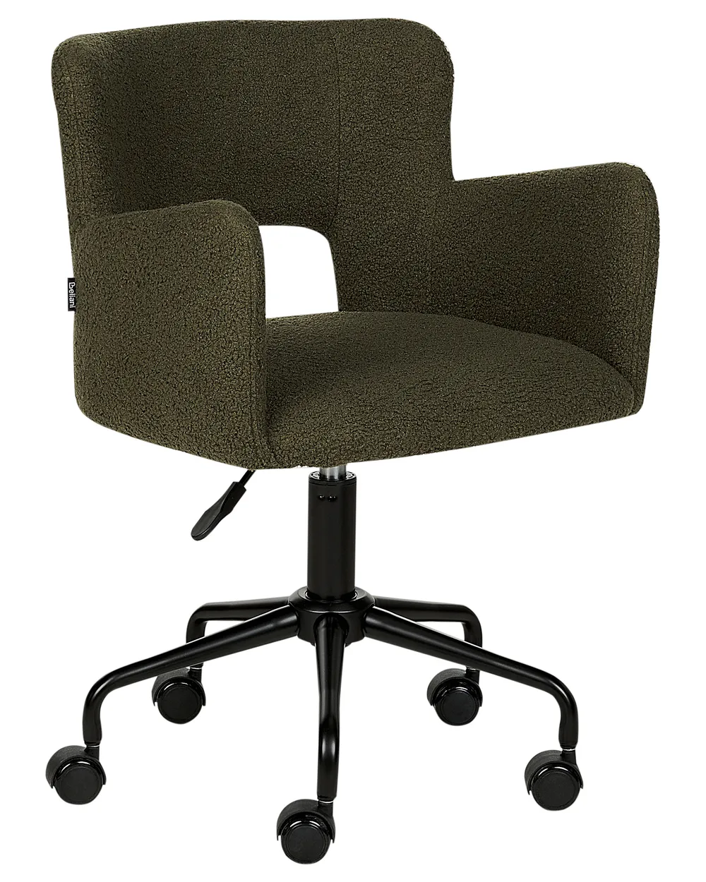 Skrivbordsstol SANILAC II Bouclé Mörkgrön_1023750