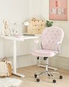 Desk Chair PRINCESS Velvet Pastel Pink