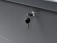Oppbevaringsboks KYMI 136 cm 55 cm Metall med hjul Mørkegrå_1173674