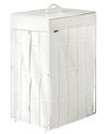 Laundry Basket with Lid APOTERI Metal White 72 L