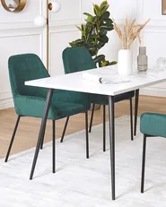 Set med 2 matstolar LOVERNA Manchester Mörkgrön_780026