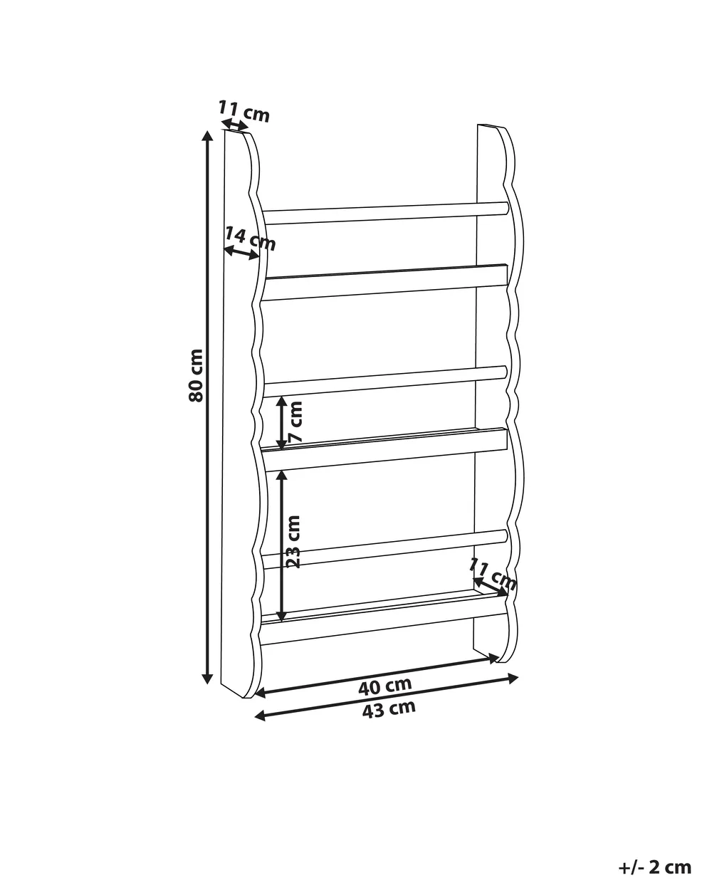 Wall Bookshelf RIGOLET 80 cm Light Green_949255