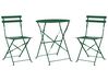 Bistro Set Folding FIORI Metal Dark Green