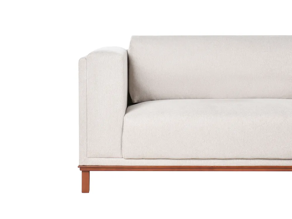 Corner Sofa 4 Seater VENG Fabric Light Beige Left Hand_994992