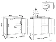 2 Piece Outdoor Kitchen Set with Sink VILAMA White Metal_974228