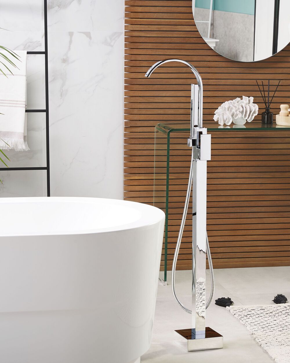 Freestanding Bathtub Faucet RIBBON Silver