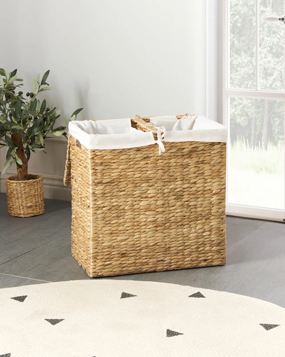 Laundry Basket LANGSON Wicker Natural 75 L_886502
