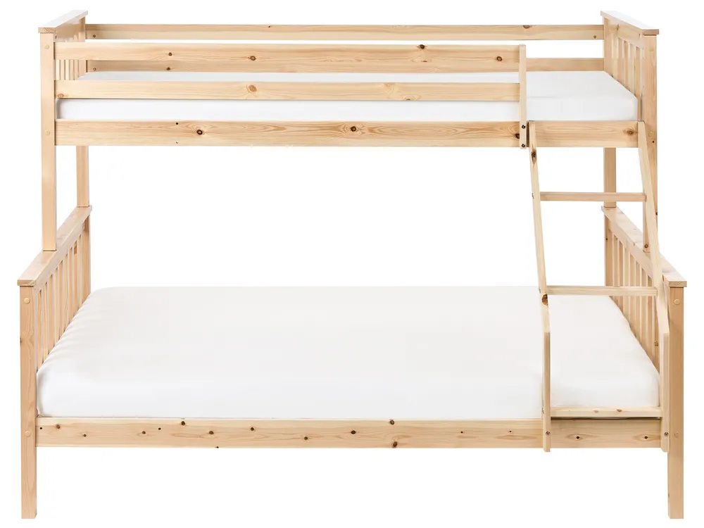 Bunk Bed Pine Wood BIERNE 90/140 x 200 cm Light Brown_987629