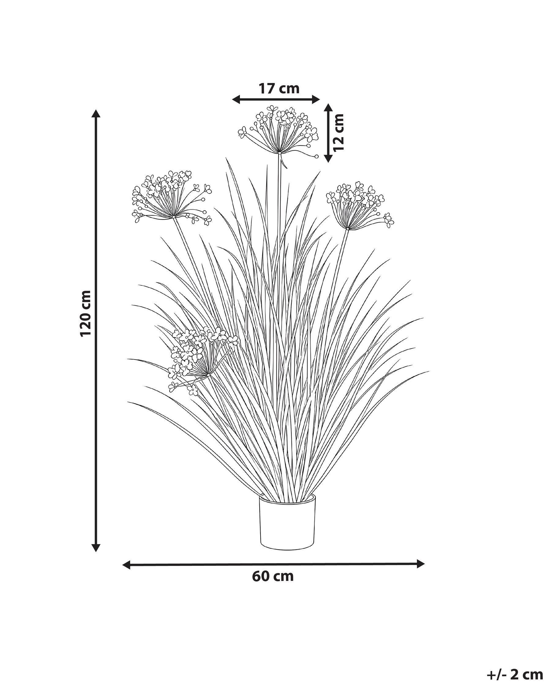 Konstgjord växt ONION GRASS 120 cm Vit_1090760