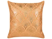 Set med 2 prydnadskuddar HOYA 45 x 45 cm Bomull Orange Geometriskt tryck_892850