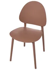 Set med 4 trädgårdsstolar CEARA Brun_1069677
