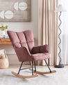 Rocking Chair OULU Fabric Pink