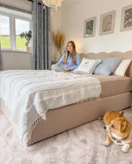 Ottoman Bed NANTERRE Boucle Beige 160 x 200 cm (EU King Size)_1176746