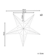 Seinäkoristesetti 2 kpl LED-valo MOTTI 60 cm Tähti Smaragdinvihreä_835491