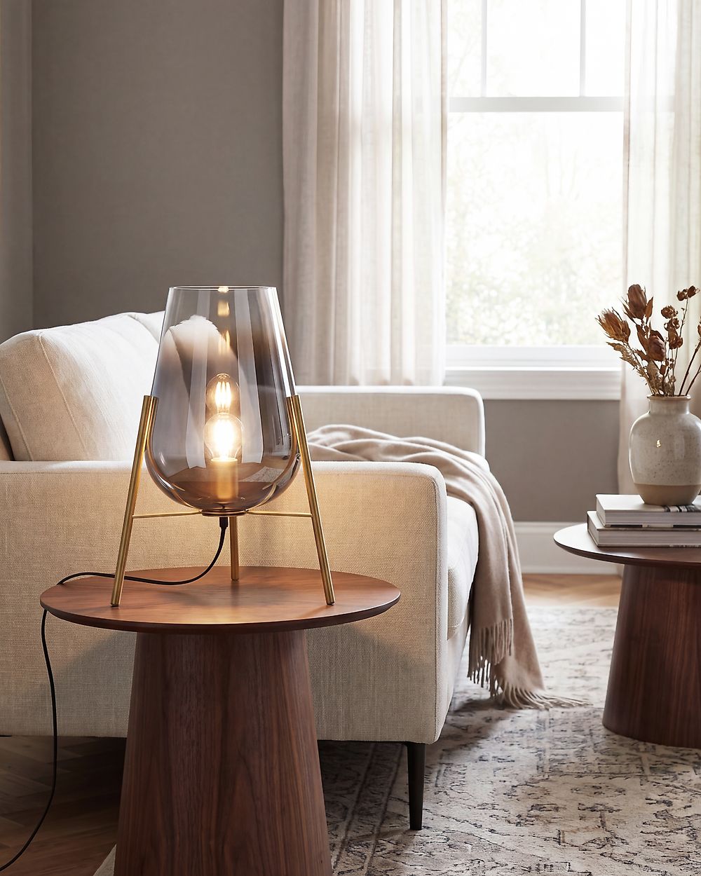 Bordlampe MENA Metall Gull