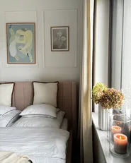 Säng med lamellram Sammet VILLETTE 180 x 200 cm Beige_952497