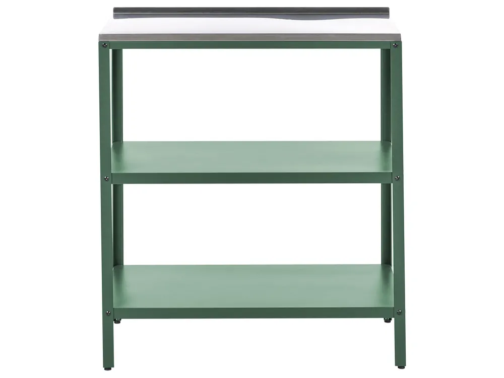 4 Piece Outdoor Kitchen Set with Sink VILAMA Green Metal_974448