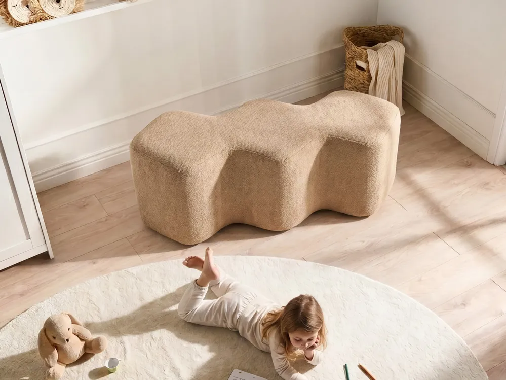 Upholstered Bench LITTLETON Fabric Beige_1082301
