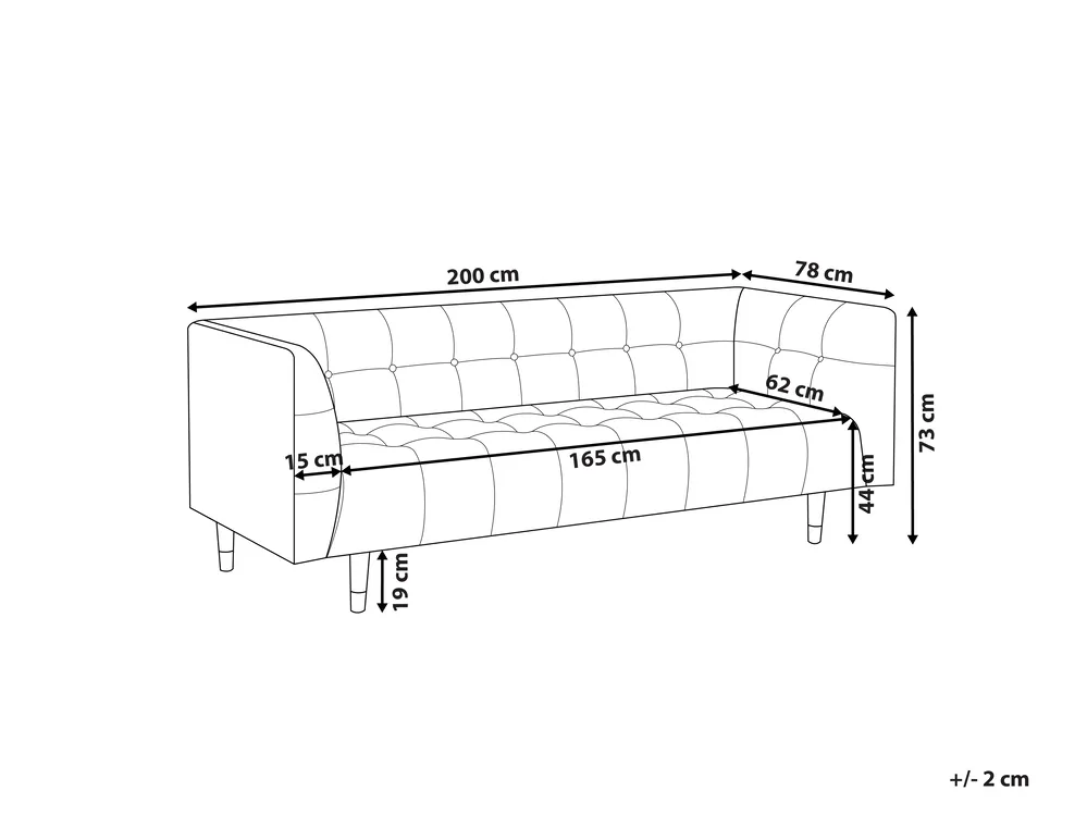 Soffa 3-sits BYSKE Läder Mörkbrun_715321