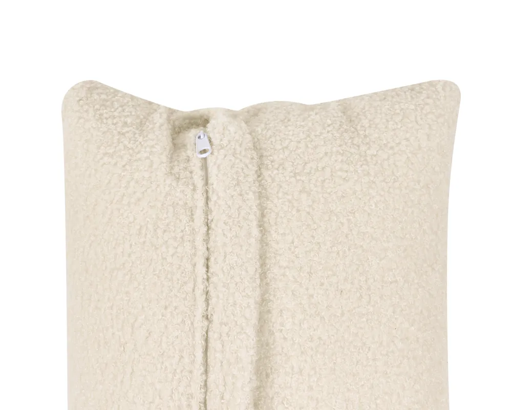 Sofa Bed 3 Seater VAXHOLM with Storage Boucle Off-White_1026794