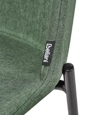 Set of 2 Dining Chairs ESBON Fabric Dark Green_942495
