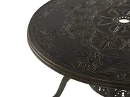 Garden Dining Table SAPRI 100 cm 100 cm Metal Dark Brown_765801