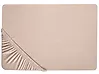 Muotoonommeltu lakana HOFUF 90 x 200 cm Puuvilla Beige