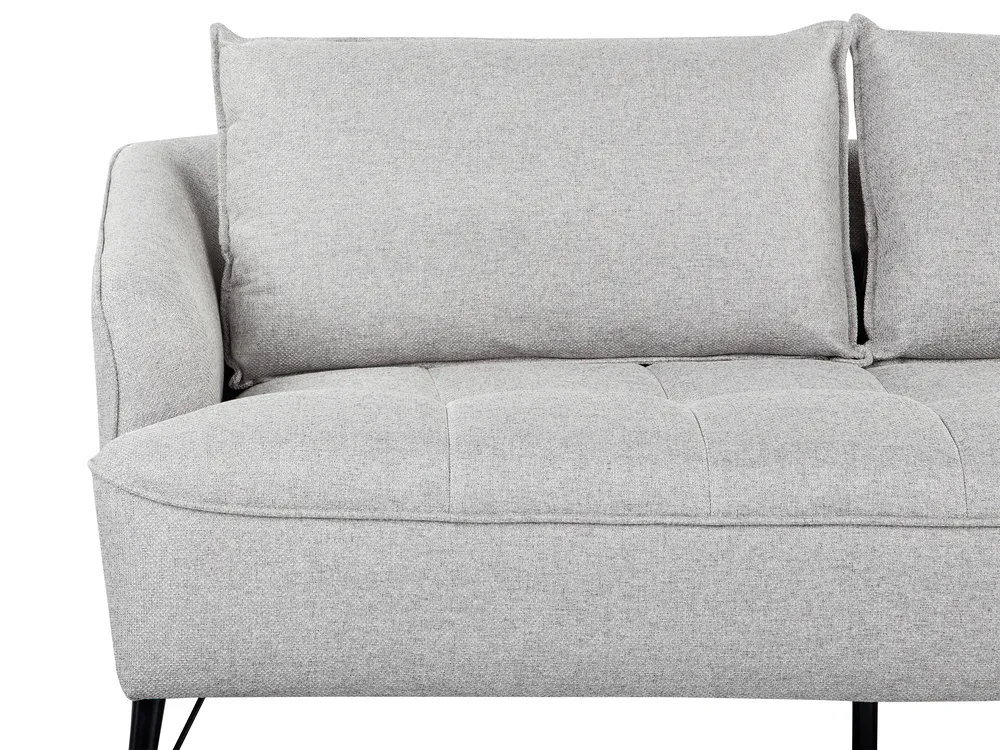 Living Room Set 5 Seater HOBRO Fabric Light Grey_949687
