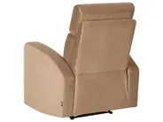 Manual Recliner Living Room Set 3 Seater VERDAL Velvet Light Brown_1081277