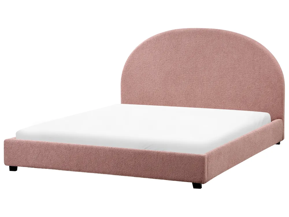Waterbed Boucle VAUCLUSE 160 x 200 cm (EU King Size) Pastel Pink_976922