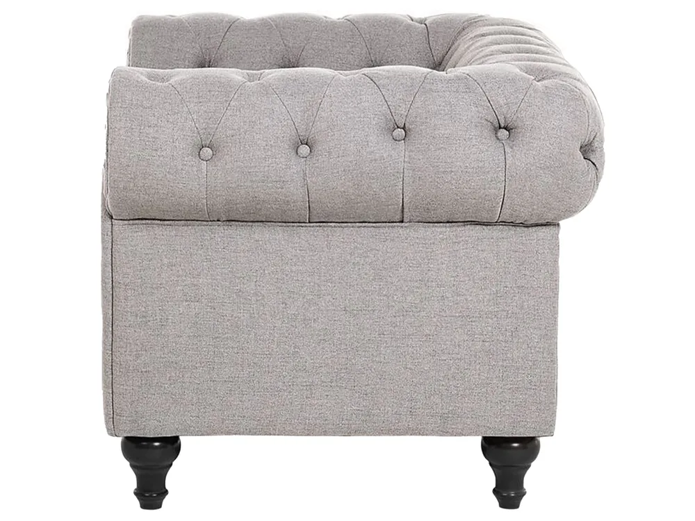 Sohvaryhmä 4-istuttava CHESTERFIELD Kangas Vaaleanharmaa_797139
