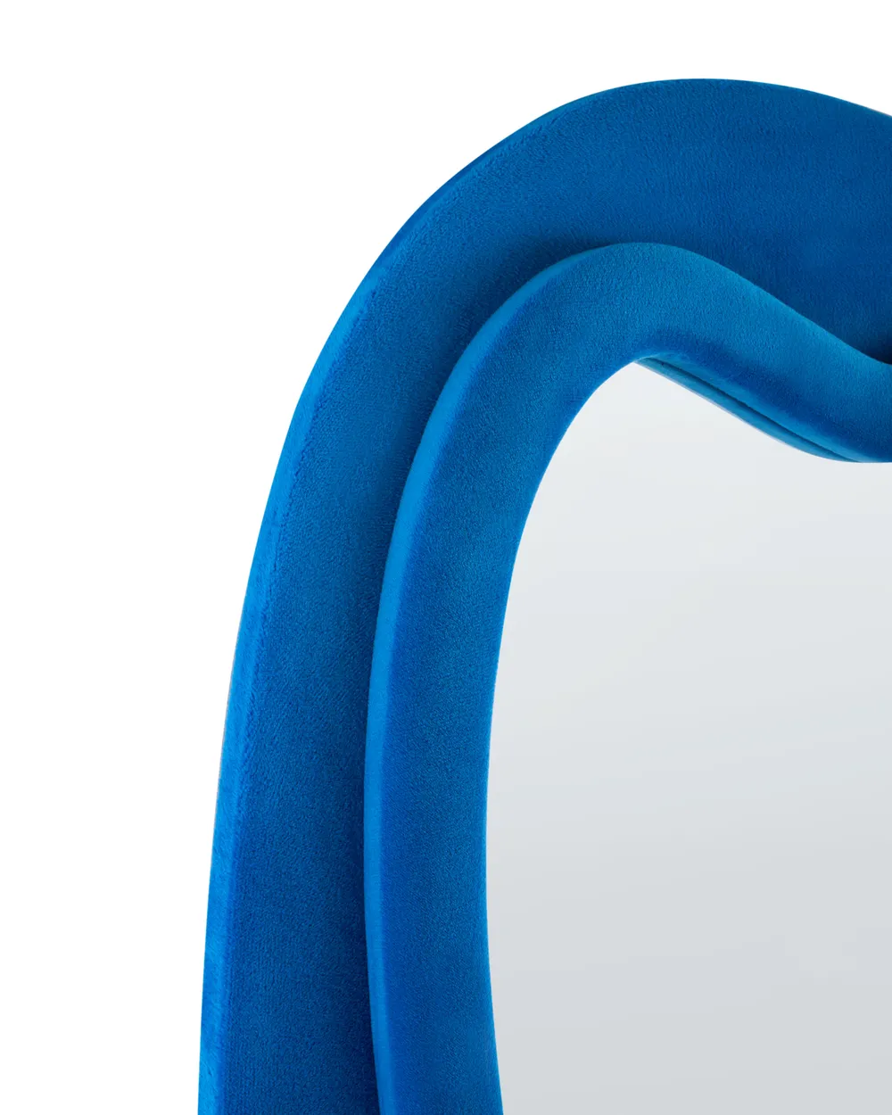 Wall Mirror BEAUNE 56 cm 160 cm Velvet Blue_995149