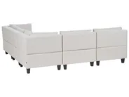 Modular Corner Sofa 5 Seater UNSTAD with Ottoman Fabric Light Beige Left Hand_925410