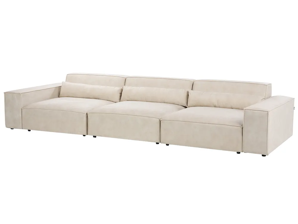 Modulsoffa 3-sits HELLNAR Sammet Ljusbeige_910987