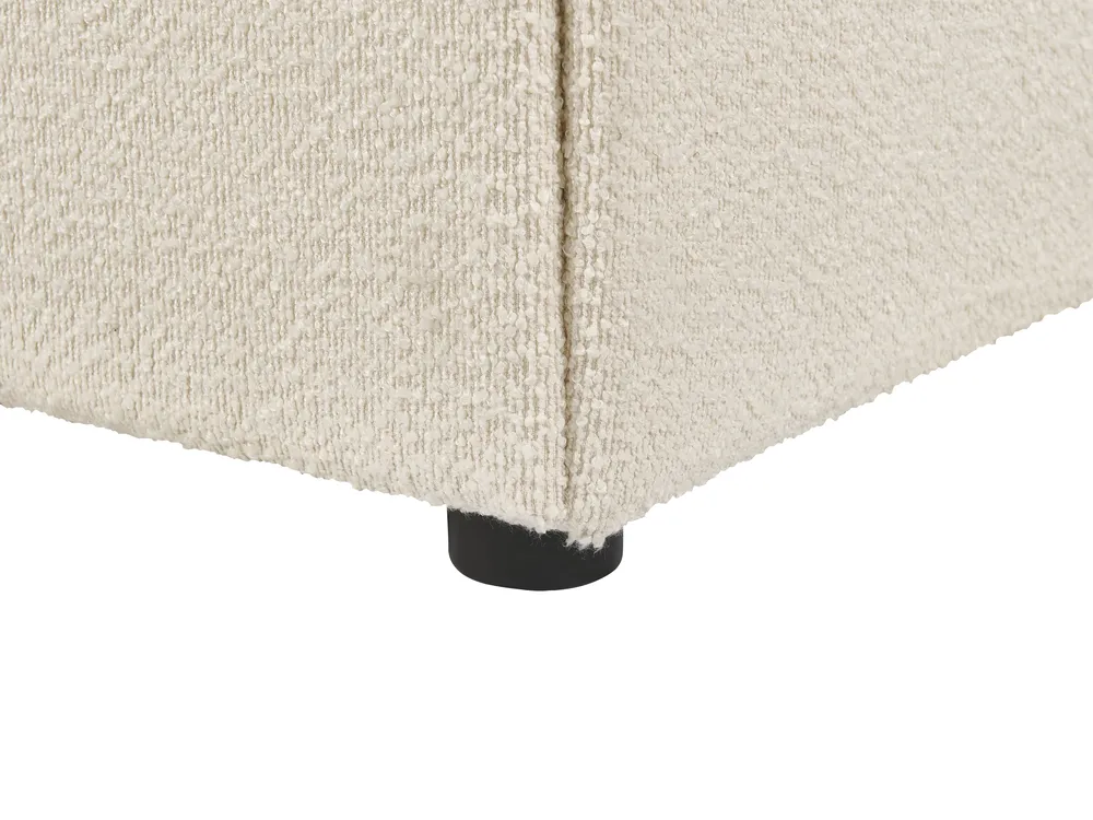 Ottoman Bed QUILLIEN Boucle Light Beige 140 x 200 cm (EU Double)_916531