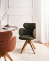 Dining Chair Swivel MARCY Boucle Dark Green