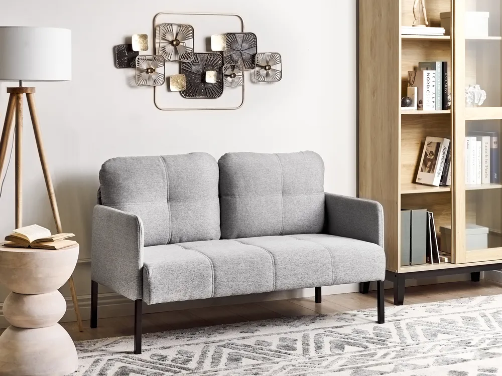 Sofa 2 Seater LAHTI Fabric Grey