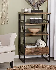 3 Tier Shelving Unit KEENE 101 cm Dark Brown_1177515