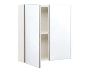 Väggmonterat badrumsskåp med spegel NAVARRA 60 cm 60 cm Vit_811249