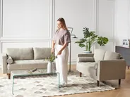 Sofa 2 Seater NURMO Fabric Taupe_943645