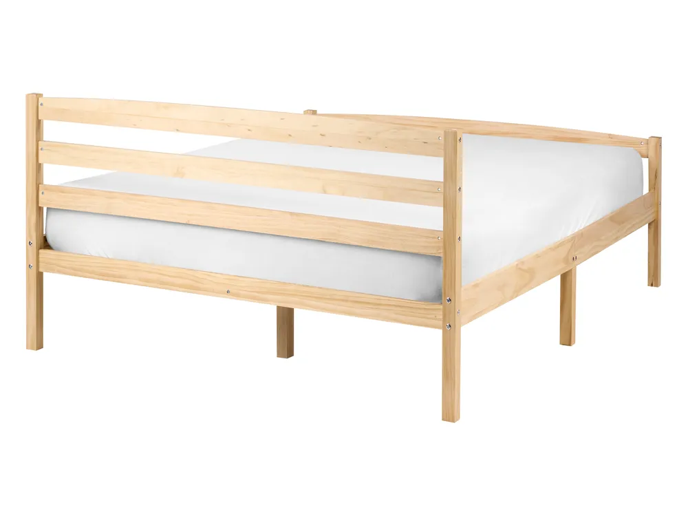 Bed Pine Wood ECHALLON 140 x 200 cm (EU Double) Light Brown_1113311