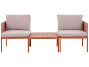 Loungesett til hagen med bord 2-seters TERRACINA Metall Oransje_826661