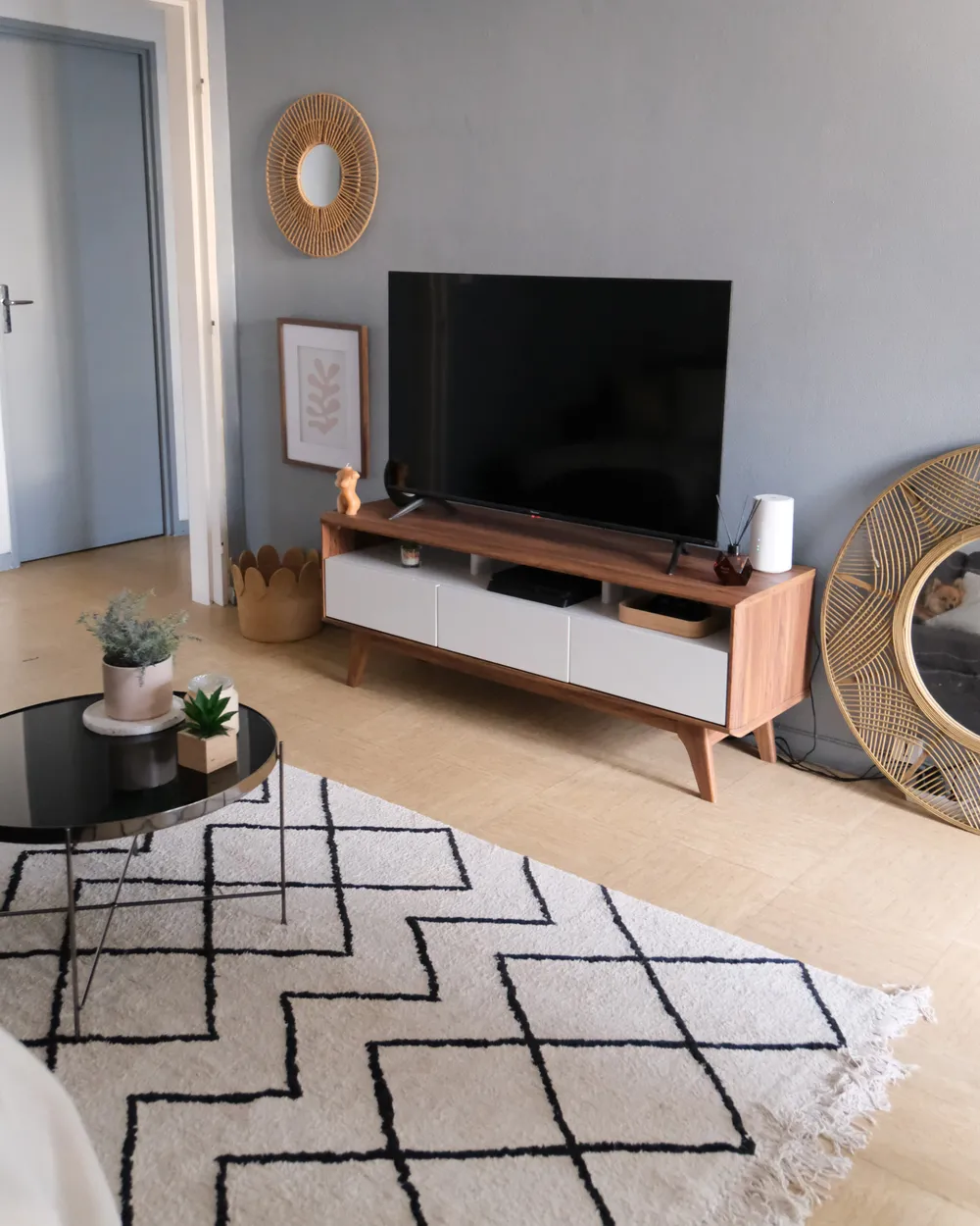 Coffee Table LUCEA Tempered Glass Silver_975215