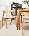 Ruokatuolisetti 2 kpl MAROA Puu Beige