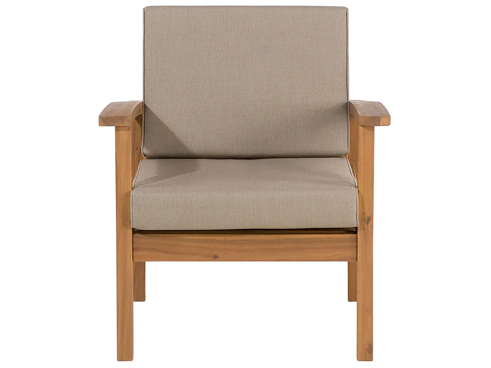 Garden Lounge Set with Table and Ottoman 4 Seater MANILA Acacia Wood Light Brown_803178