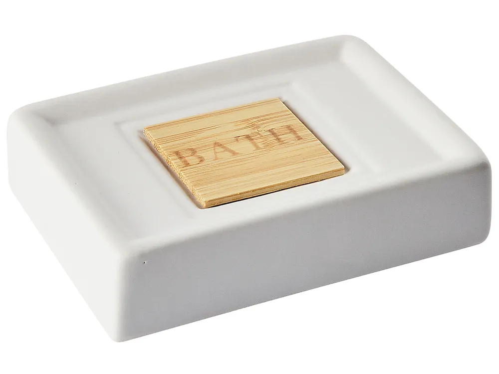 Set med badrumstillbehör i 4 delar KOUROU Keramik Beige_823319